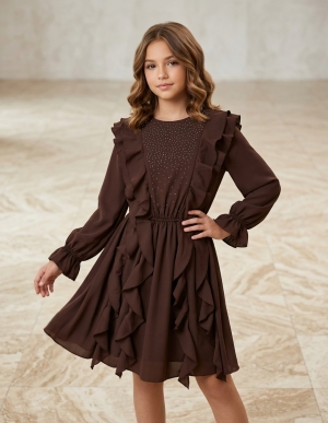 Трендова святкова сукня з камінчиками 